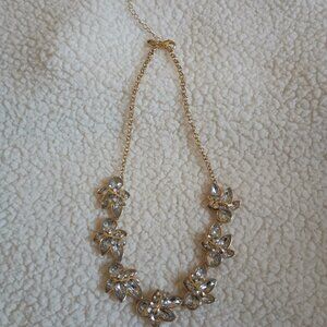 Charming Charlie rhinestone 9 in statement necklace